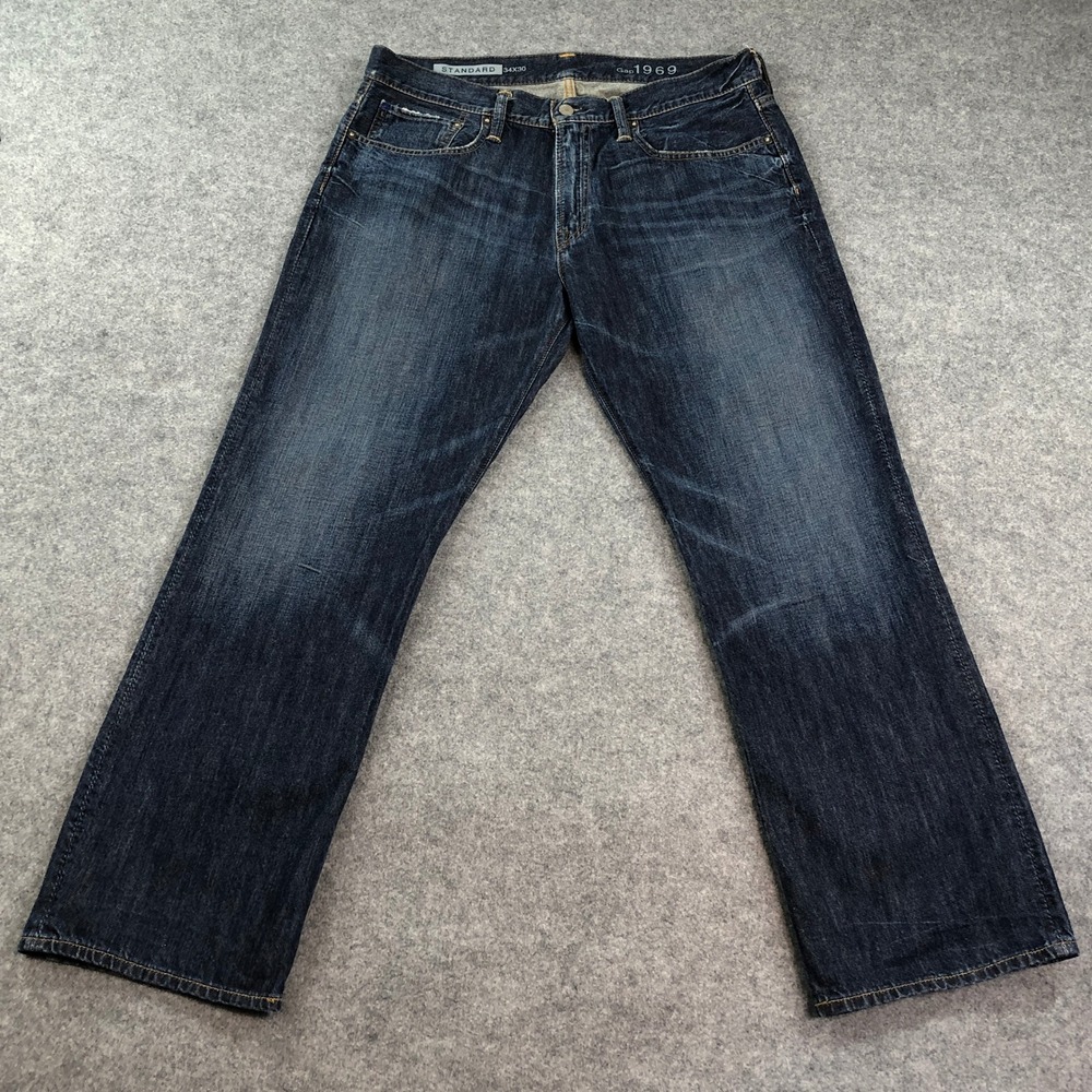 GAP STANDARD Mens Jeans 34x30 Midnight Denim Fit Medium Wash Dark Casual